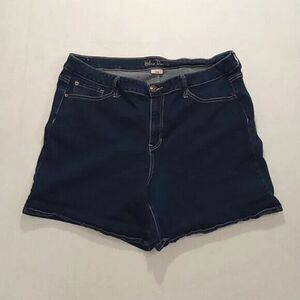 Blue Desire size 24W Denim high rise stretch shorts